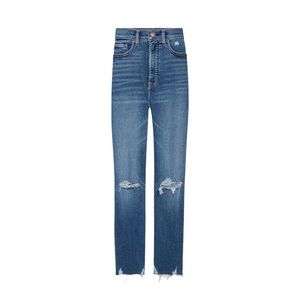 Express Super High Waisted Ripped Slim Jeans